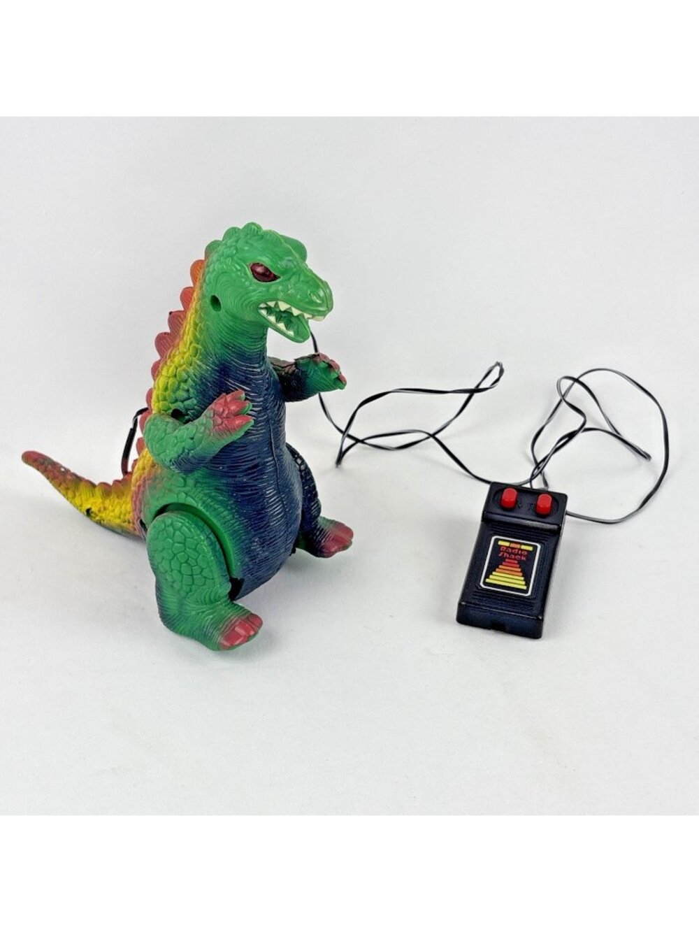 Vintage Radio Shack Walking Dinosaur Remote Control Lights Motion Work Read